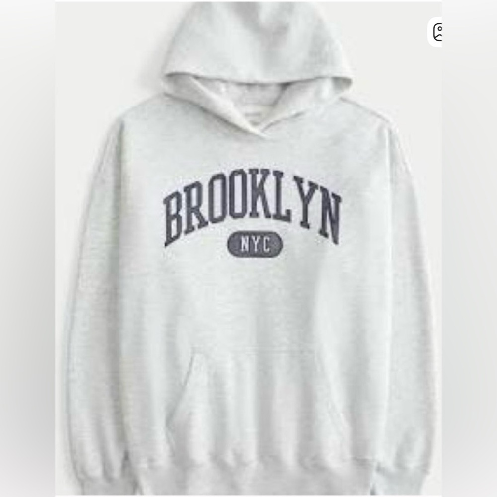 Hollister Light Gray Hoodie XS